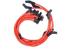 OXCANO M12259C301 9PCS New Red 10.5mm Racing Spark Plug Wires Set Compatible with Ford F-150 1979 1980 1981 1982 1983 1984 1985 1986 1987 1988 1989 1990 1991 1992 1993-1995, Ford Mustang 1964-1995