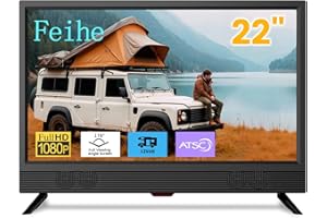 Feihe 22 Inch TV, 1080p LED Widescreen HDTV with Digital ATSC Tuners, 22 Inch Flat Screen TV with HDMI, VGA, RCA, USB for Kit