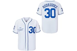 LUQIAOMAOYI Youth #30 Sandlot Benny The Jet Rodriguez Movie Kids Baseball Jersey Stitched Christmas Summer