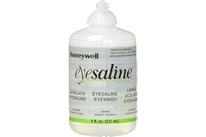 Honeywell Sperian Personal Eyewash Saline Solution, 8 oz Sterile Polyethylene Bottle, English/Spanish (Case of 12)