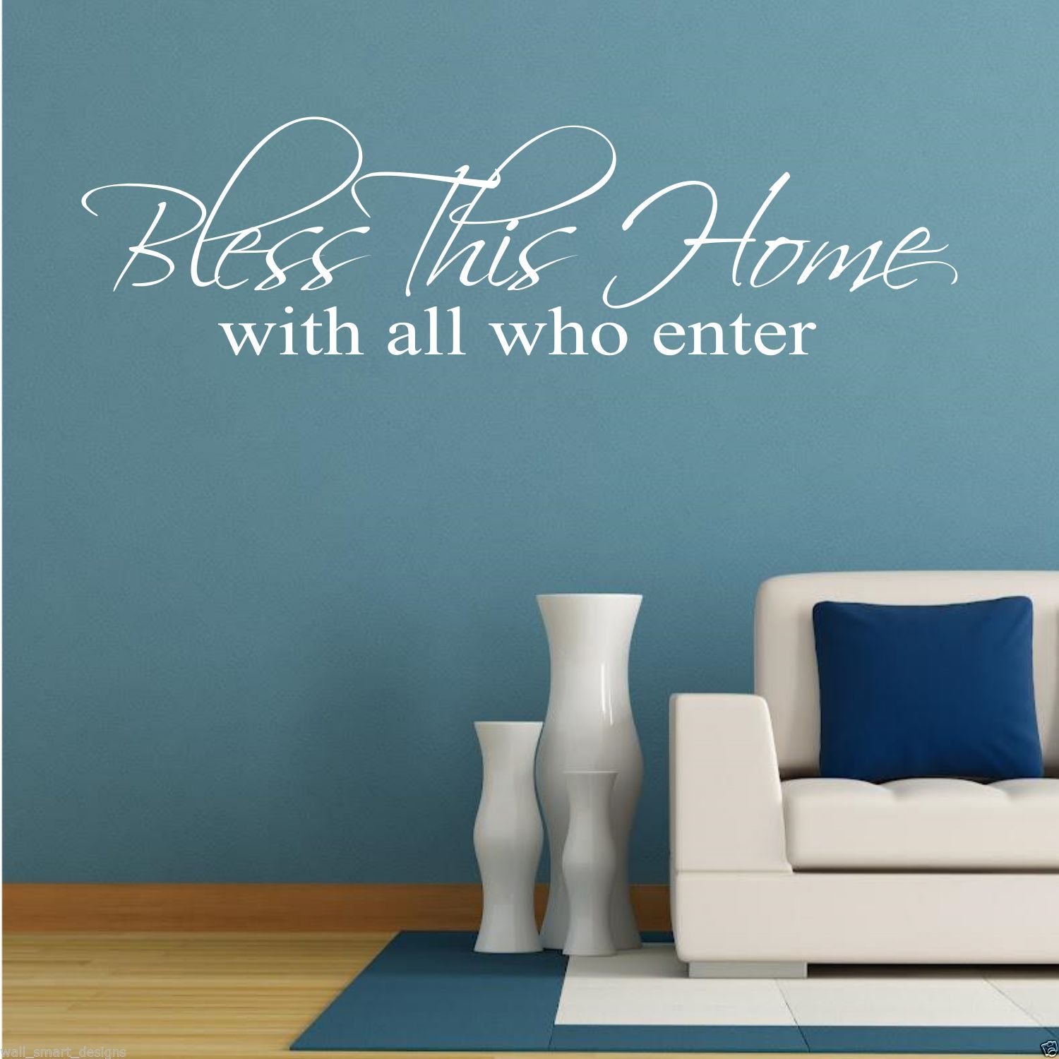 Bless Family Home Wall Art Sticker Quote Room Decal Mural Stencil Transfer WSD541