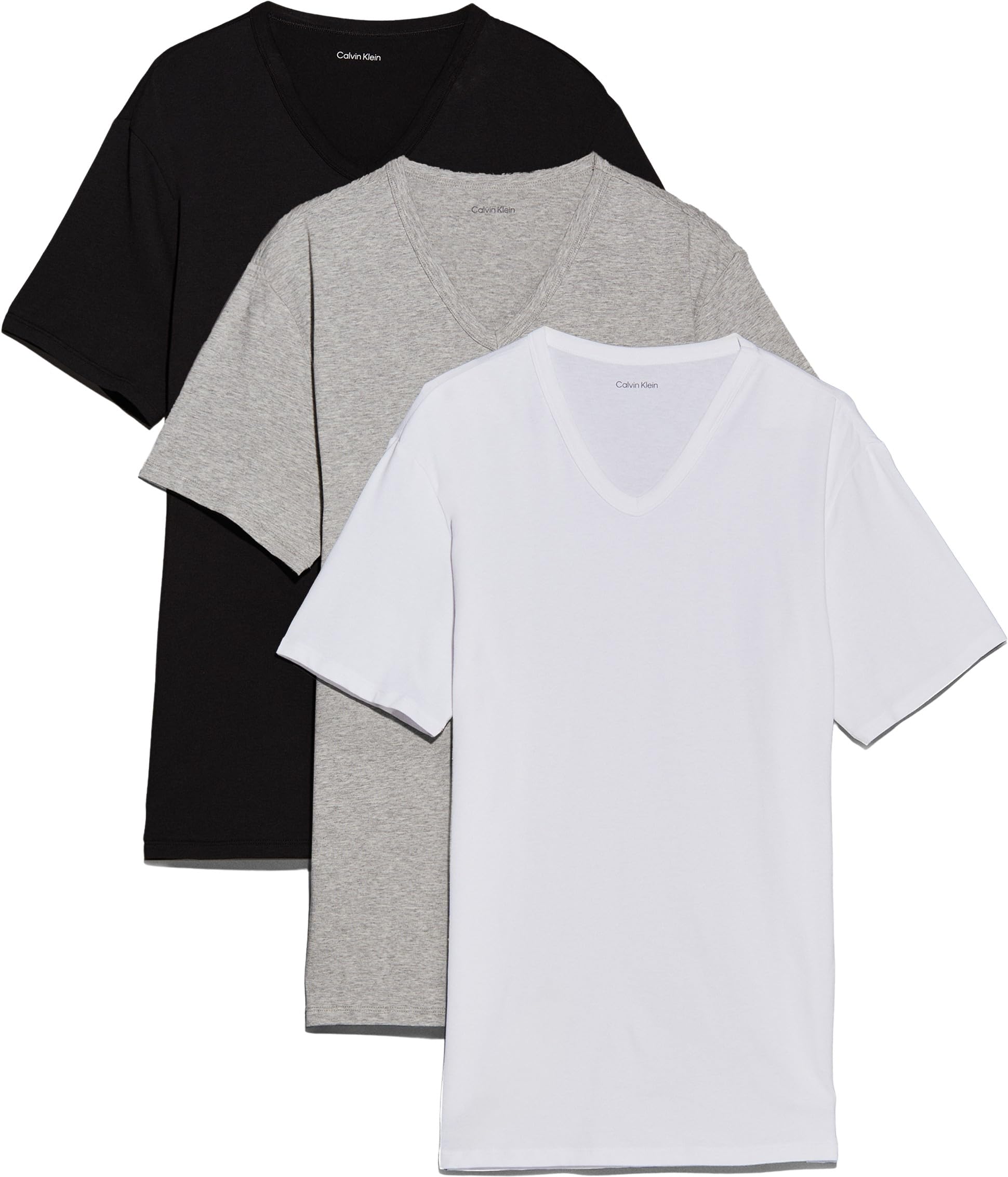 Calvin Klein Herren 3er Pack T-Shirts Kurzarm mit V-Ausschnitt