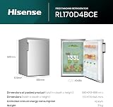 Hisense 133L Under Counter Larder Fridge Stainless Steel Grey view 2