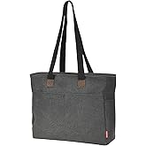Canvas tote bag tote bag with compartment for commuting, suitable for work, sports, or fitness.