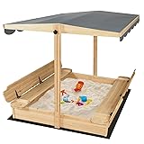 RUNSHED Wooden Sandbox for Outdoor