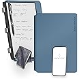 Rocketbook Pro 2.0 Reusable Professional Smart Notebook, Letter Size 8.5x11, Steel Blue - Lined & Dot Grid Pages, App-Connected, Erasable, Premium Cover, Ideal for Work Notes and Business Meetings