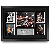 HWC Trading Mike Tyson 16 x 12 inch (A3) Printed Gifts Signed Autograph Picture for Boxing Memorabilia Fans - 16" x 12" Framed