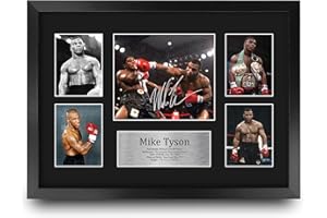 HWC Trading Mike Tyson 16 x 12 inch (A3) Printed Gifts Signed Autograph Picture for Boxing Memorabilia Fans - 16" x 12" Frame