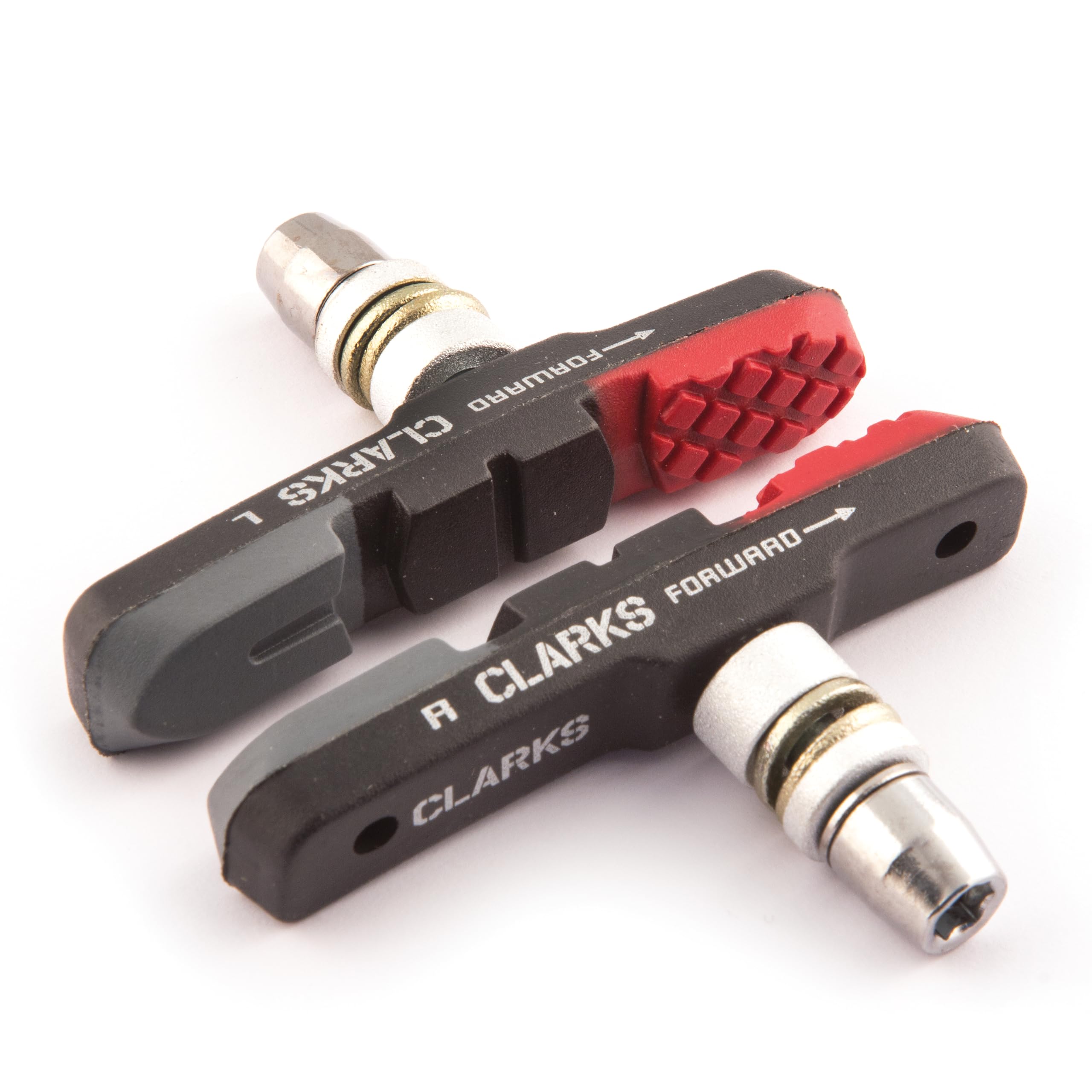 Clarks Elite MTB/Hybrid Brake Pads Integral Block W/Triple Compound Insert Pads, 72 mm