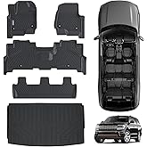 WAYIDSS Floor Mats & Trunk mat for Ford Expedition MAX 2018-2023 2024 8 Seats(2nd Row Bench Seat)-(Only Fit MAX Or L),TPE All Weather Protection 3 Rows Car Floor Liners with Cargo Liner