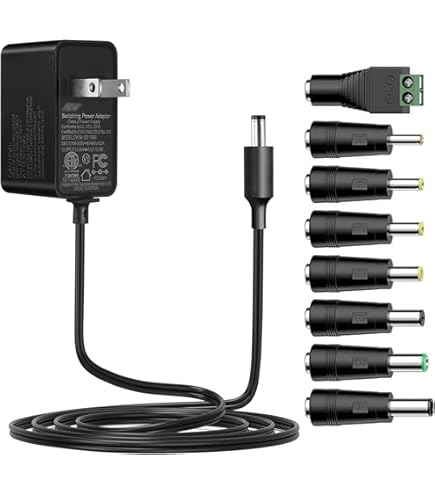 Adaptateur Secteur AC (100-240V) Vers DC (5V 8A) Adaptateur Secteur Transformateur D'alimentation Régulateur De Protection De Courant Pour Caméra De Sécurité à Bande Lumineuse LED