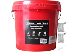 Fuyatina 2LBS Bucket Loose Gym Chalk, Professional Climbing Chalk, Includes 2LBS Premium Chalk Powder 2 Chalk Bags, Multi-Purpose for Rock Climbing Chalk, Gym Chalk, Weight Lifting Chalk and Workouts