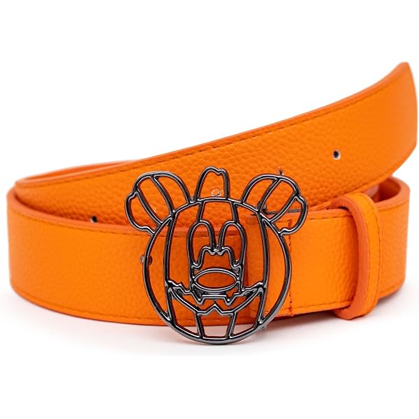 Buckle-Down Disney Belt, Mickey Mouse Hand, Red Vegan Patent  display picture 1