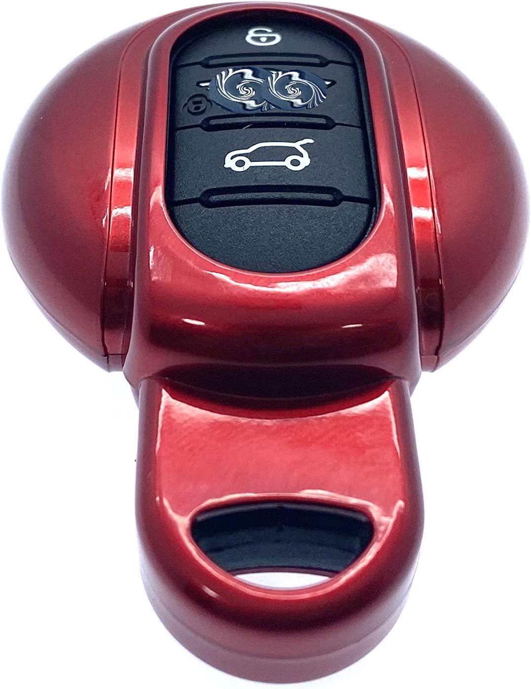 Nordecco Metallic Gloss Hard Plastic Shell Case Cover For Mini Keyless Smart Key Fob Compatible With Mini 2014-20 Hatch Cabrio Coupe CountryMan PaceMan ClubMan F54 /F55 56 57 60 R60/61 (Red)