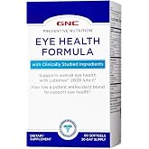 GNC Eye Health Formula, Supports Eye Health with Lutein, 60 Count | Features Lutemax 2020 Lutein Antioxidant, Vitamins A, C and E, Beta Carotene, Selenium, Copper and Zinc, Supports Blood Flow