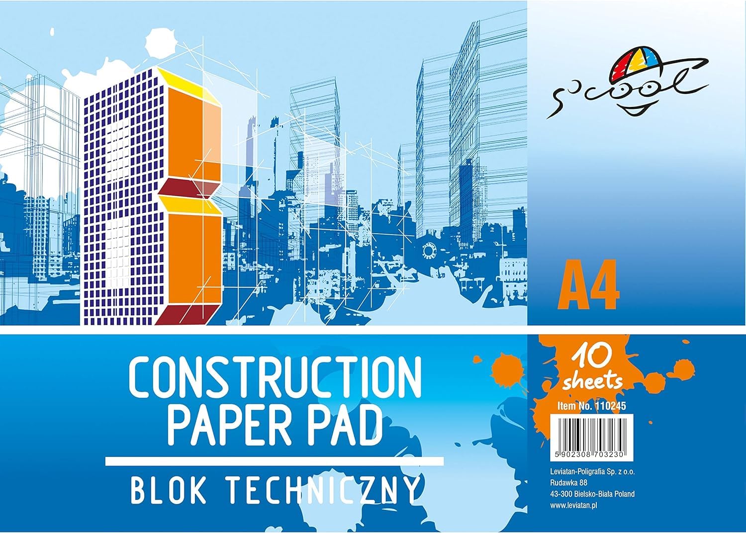 S'COOL Drawing Paper | Sketch Pad | Technical Drawing Pad (A4, 160 g/m², 10 Sheets) | Drawing Pad White | Sketch Book for Drawing