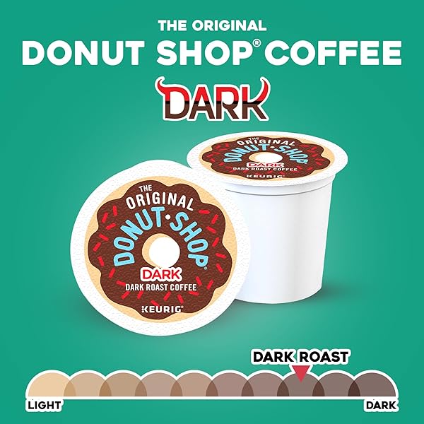 THE ORIGINAL DONUT SHOP DARK, KEURIG SINGLE SERVE K-CUP PODS, DARK ROAST COFFEE PODS, 32 COUNT