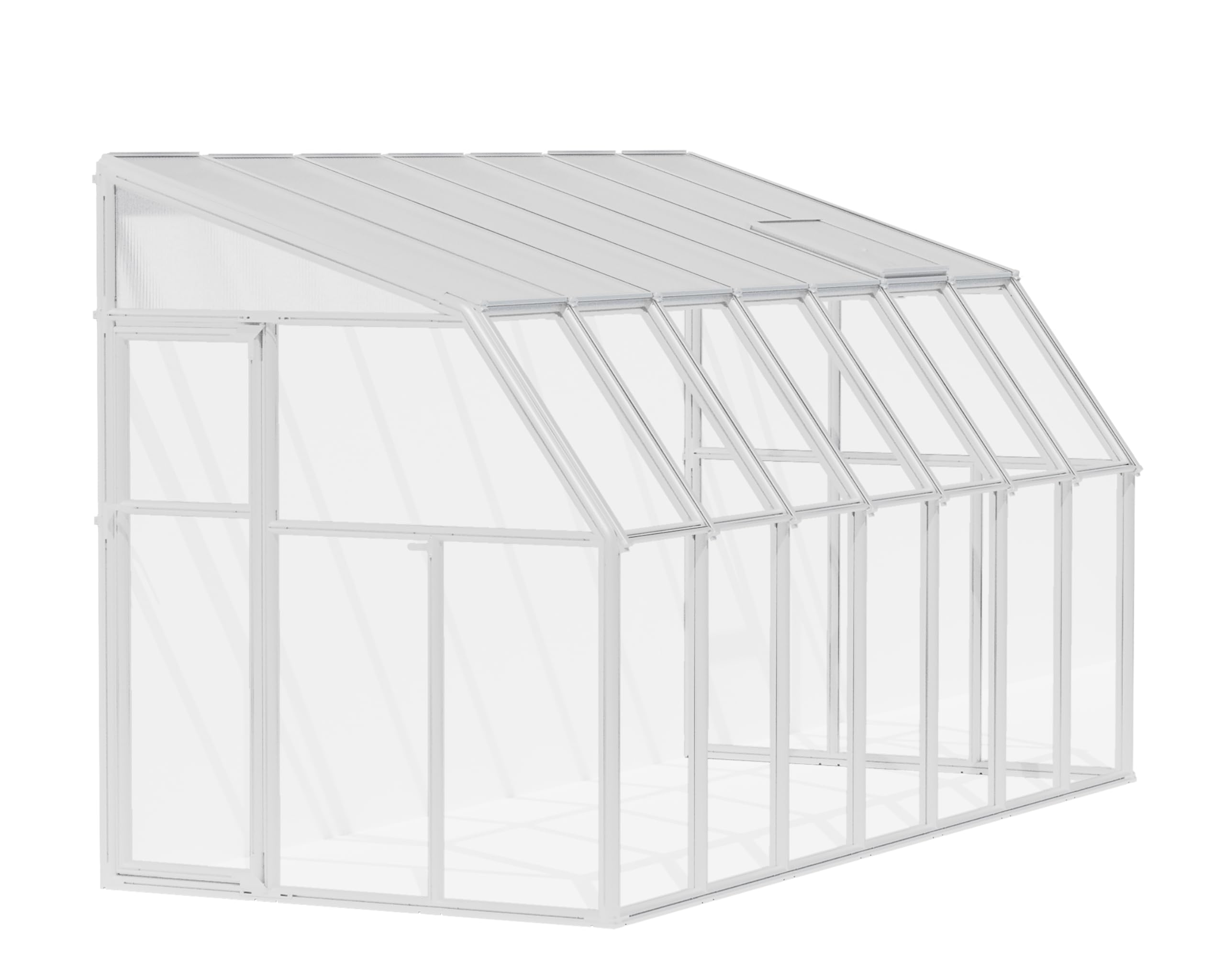 Photo 1 of *** UNKNOWN MISSING PARTS AND HARDWARE/MULTIPLE BOXES – BATCH NUMBERS/TOTAL OF SIX BOXES***Palram Canopia Rion Sun Room 6 Ft. x 14 Ft. Solarium, Lean-to Greenhouse DIY Kit, Attach to House, Large Twin Wall Polycarbonate, 100% UV Protection for Porch, Pati