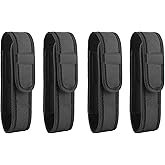 4-Pack Flashlight Holster Carry Case Holder for 5"-7" Flash Light
