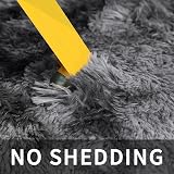 Sour Lemon Grey Rugs 60x120cm Living Room Bedroom Shaggy Anti Slip Fluffy Carpet view 4