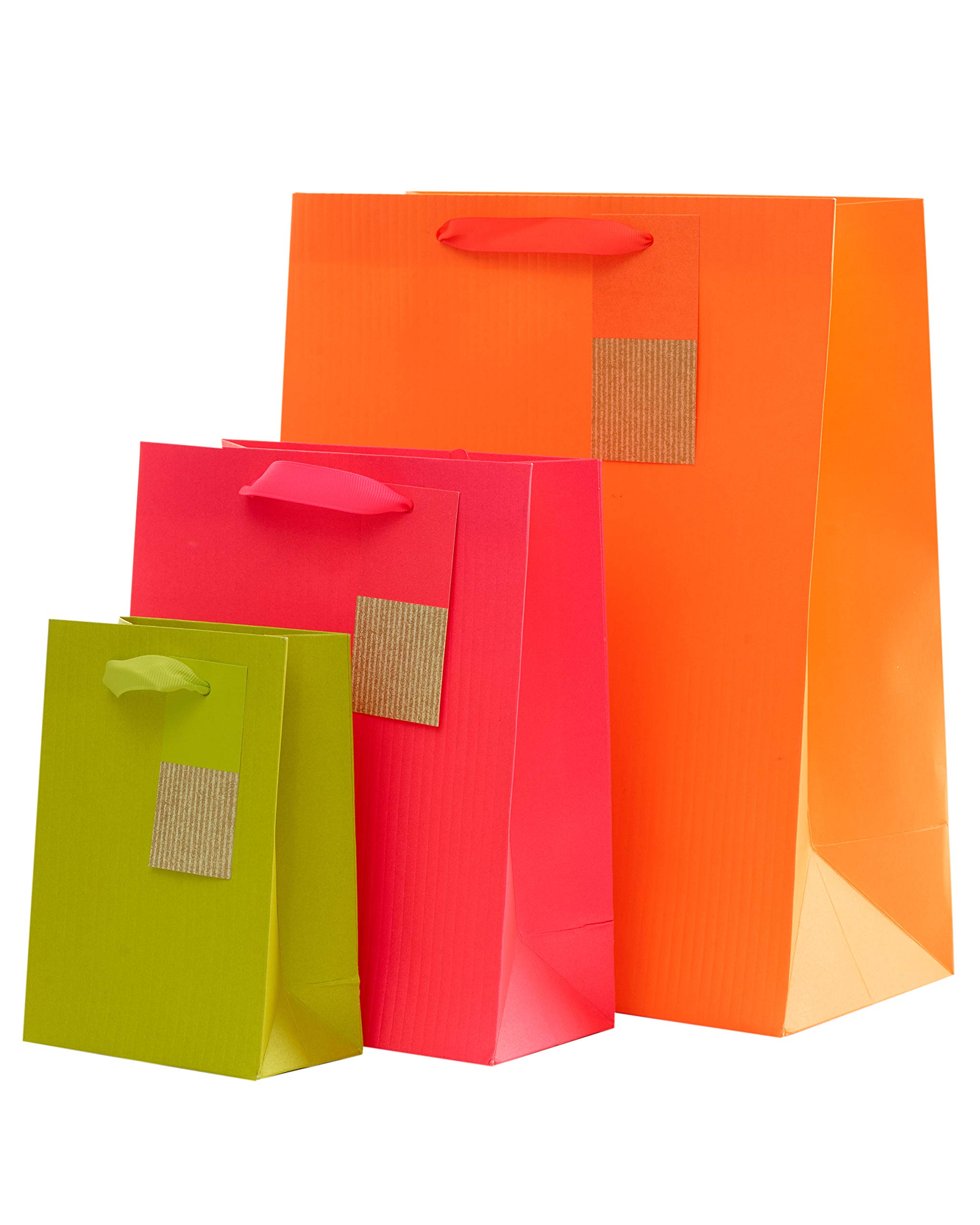 UK Greetings 3 Gift Bag Multipack for Him/Her/Friend - Bright Design