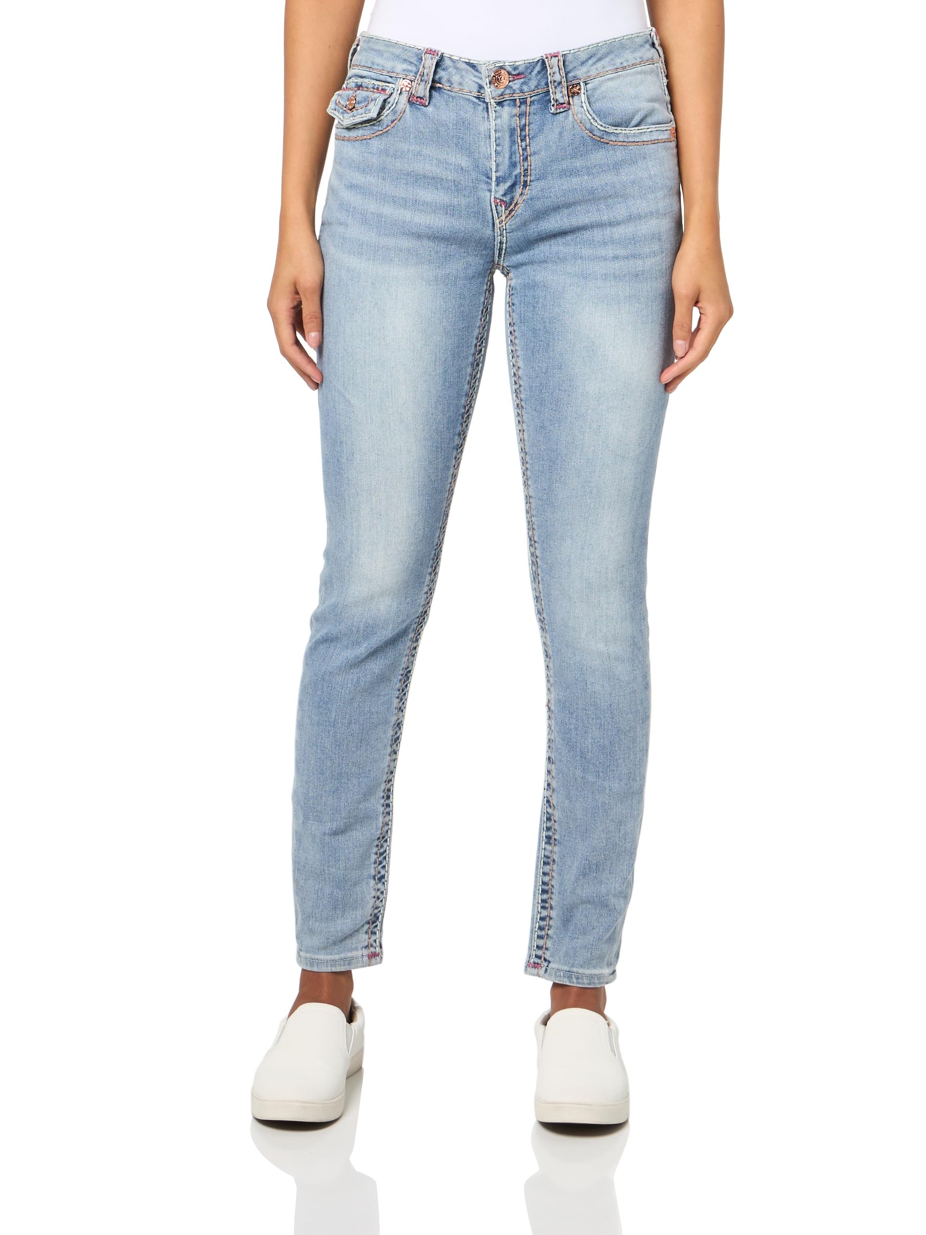 Photo 1 of True Religion Women's Halle MID Rise Super Skinny Flap Jeans - Andromeda Color- Size24
