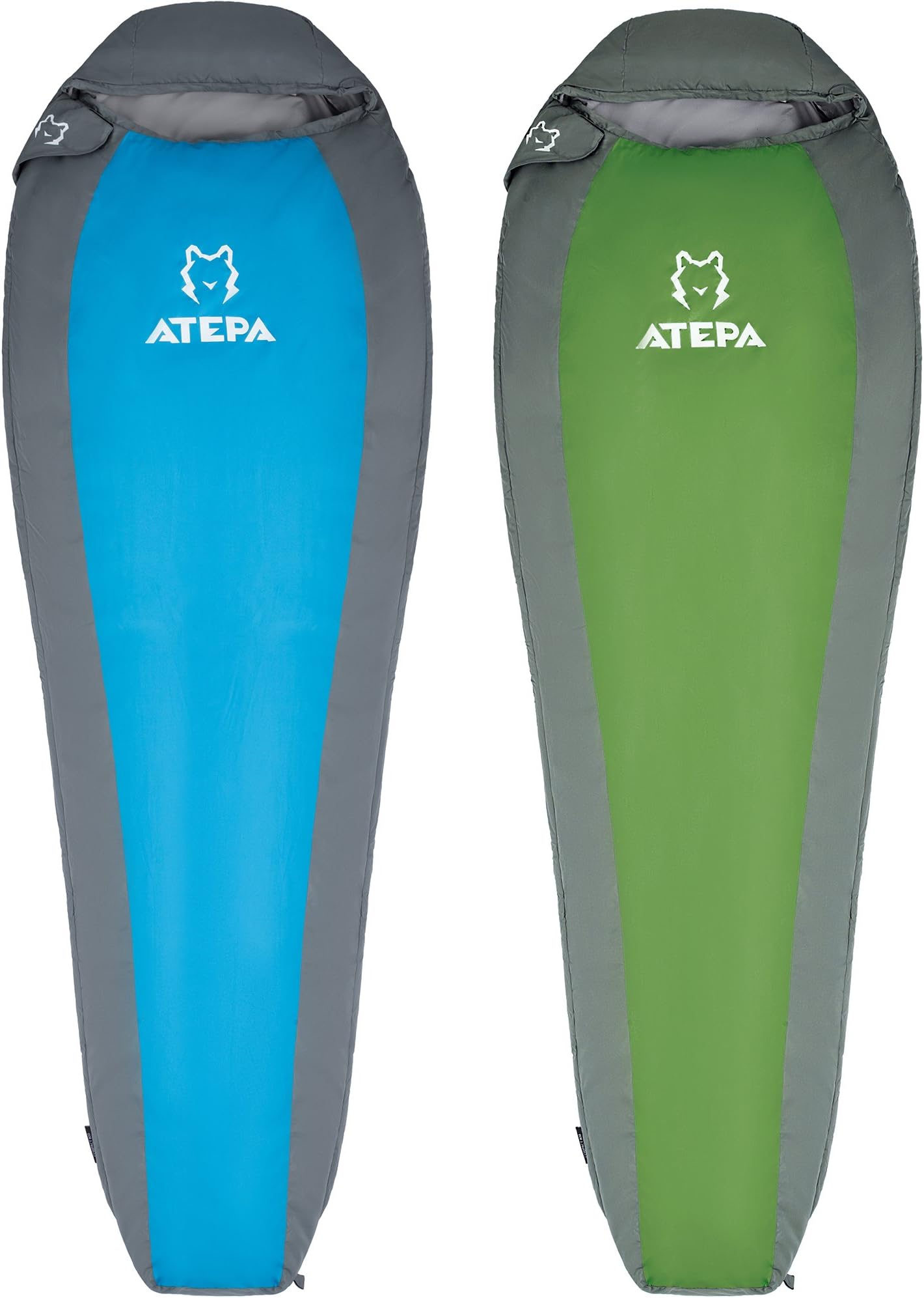 ATEPA Compact 800 Ultra-light Mummy Sleeping Bag 2-3 Season for Camping, Hiking, Festivals, Backpacking & Home 0.9 Kg