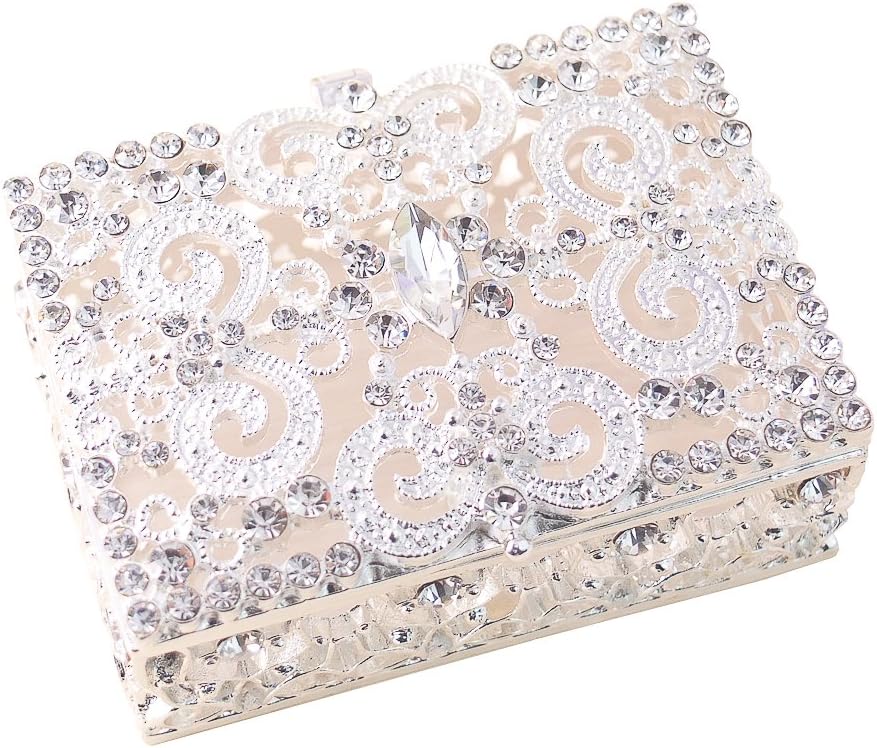 3" Silver Wedding Arras Set, Rectangle Silver Arras Para Boda with Silver Unity Coins