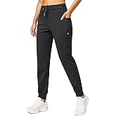 G Gradual Women's Joggers Pants with Zipper Pockets Stretch Tapered Athletic Joggers for Women Lounge, Jogging, Workout