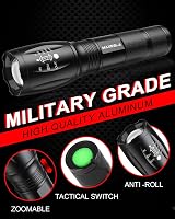 Maxesla LED Torch Battery Powered Zoomable 5 Modes Tactical Flashlight view 5