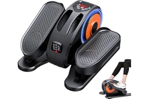 GUGTTR Under Desk Elliptical, Electric Seated Pedal Exerciser, Quiet & Compact Elliptical Leg Exerciser with Display Monitor, Remote Control and 12 Adjustable Speeds, Elliptical Machine for Home