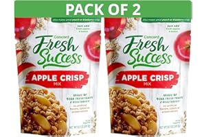 Concord Foods Apple Crisp Mix 8.5 oz Bag - 2 Pack - Great topping for Apple, Peach, Pear and Blueberry Crisp or Pie