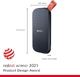 SanDisk Portable SSD 1TB 800MB/s USB 3.2 Gen 2 NVMe External Solid State Drive view 2