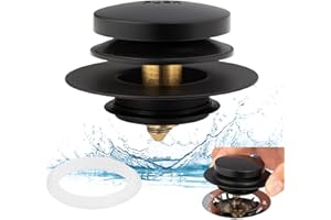 Artiwell Universal Tip Toe Bath Drain Stopper and Cover, Bathtub Drain Stopper, Replaces Lift and Turn, Tip-Toe and Trip Leve