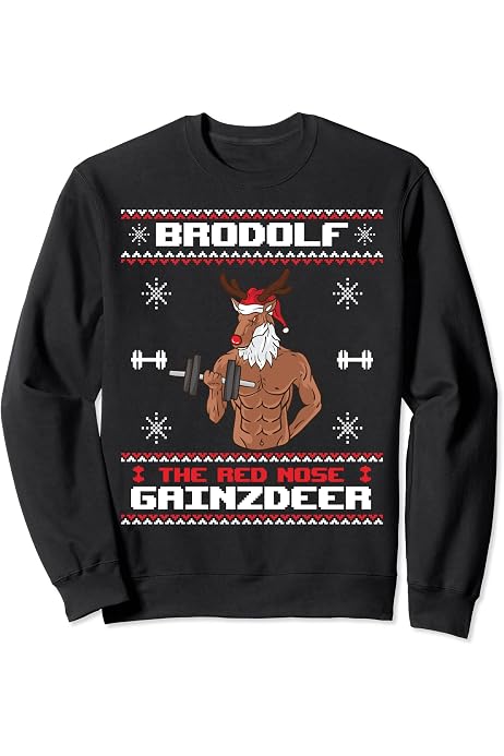 Gainzdeer Gym Ugly Christmas Sweater 