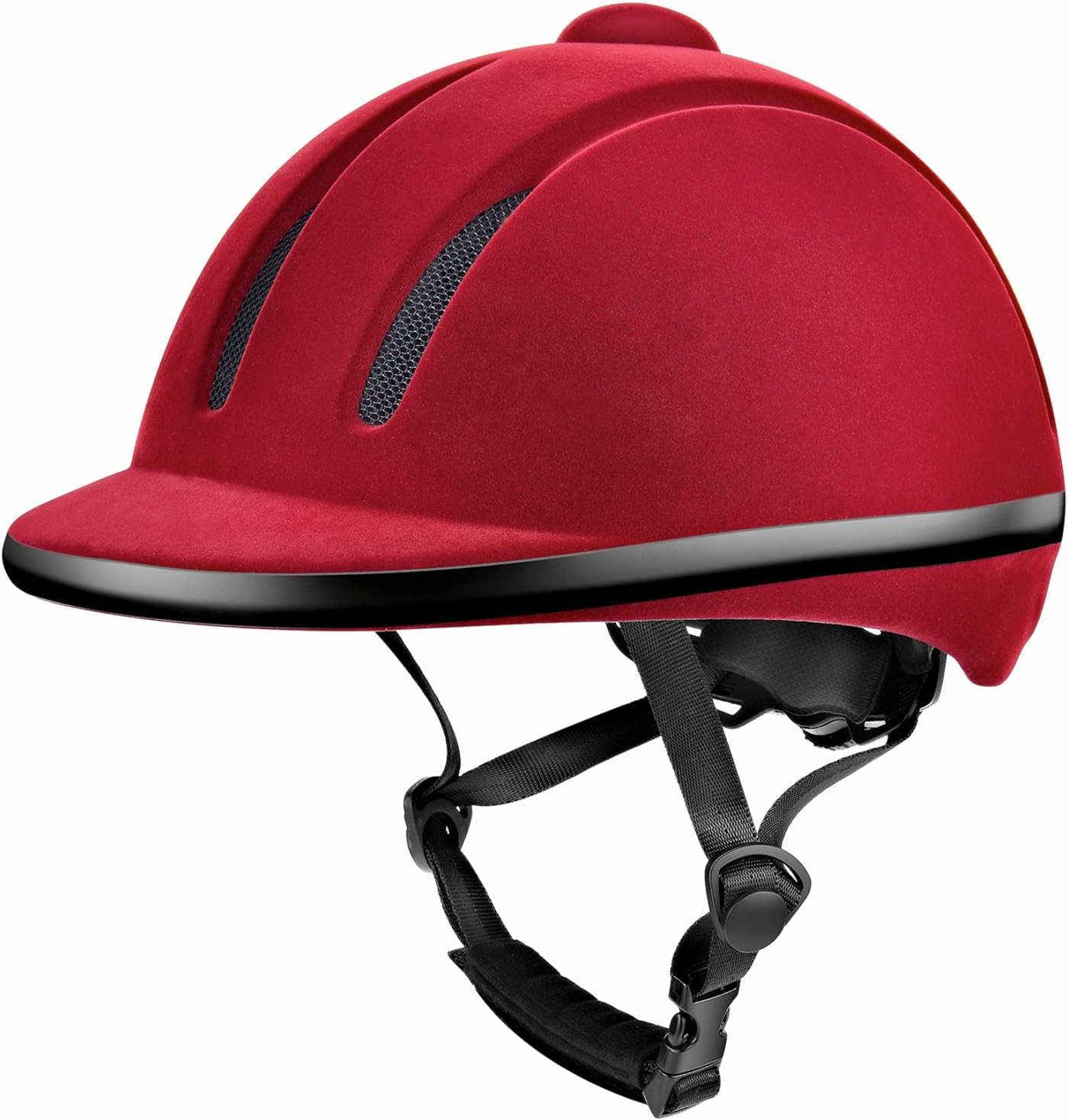 Tontron Equestrian Helmet (Red, Medium)