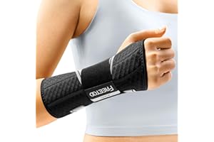 FREETOO Carpal Tunnel Wrist Brace Pro, Single-Pull Wrist Support for Sleeping with S Shape Splint, Lightweight Hand Brace for