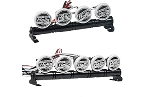 Benedict Harry Metal Roof LED Light Bar 4 LEDs for SCX10 D90 TRX-4 1:10 RC Crawler Truck (4 LEDs)