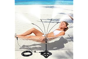 TreeGun Standing Misters for Outside Patio, 26.2FT Portable Misting System for Cooling Outdoor, Standing Misting Cooling System for Patio, Pool, Garden Watering, Kids Water Playing, Pet Cooling