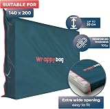 Wrappybag Opaque Plastic Mattress Storage Bag 140 x 200 cm Heavy Duty view 2