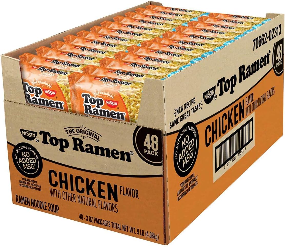 Nissin Top Ramen, Chicken Flavor 3 oz. ea, 48 ct. A1 - PACK OF 3