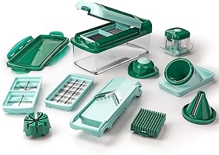 Genius Nicer Dicer Fusion Smart Julietti | Mint-Grün | 16 Teile | Alles-Schneider | Reiben | Julienne | Spiralen | Hobeln | Würfeln | Schneid-Gerät | Bekannt aus TV | NEU