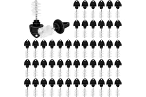 Nuenen 50 Pack Beer Plugs Tap Brush Beer Faucet Cleaning Plug Hygiene Brush Draft for Restaurant Home Party Bar (Black)