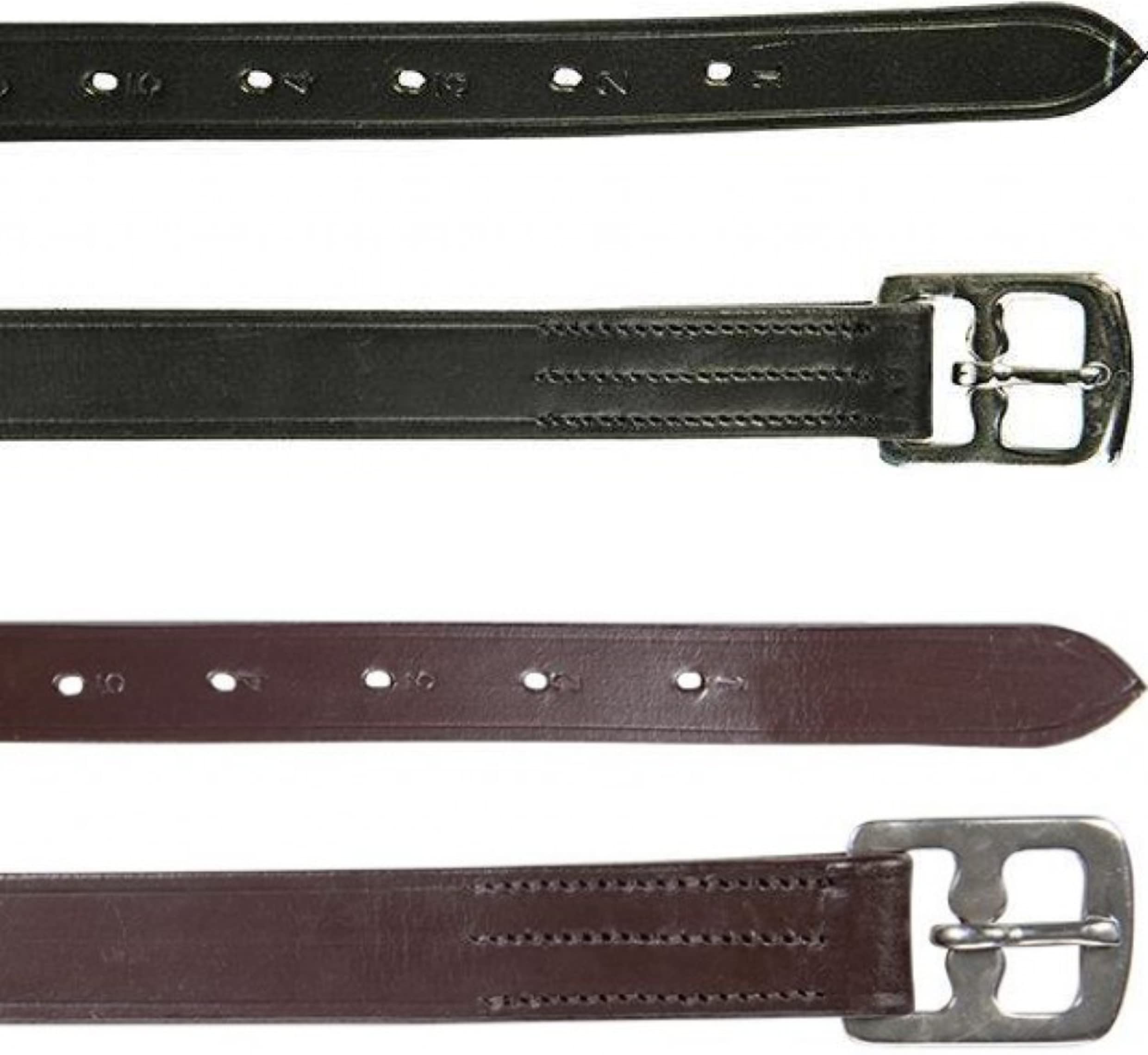 HKM 6198 Stirrup Straps, Dark Brown, 120 cm