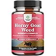 Horny Goat Weed for Women Complex - Invigorating Female Support Blend with Ashwagandha Panax Ginseng and Maca Root Capsules for Women for Helps Increase Drive Energy and Mood and Curb Dryness