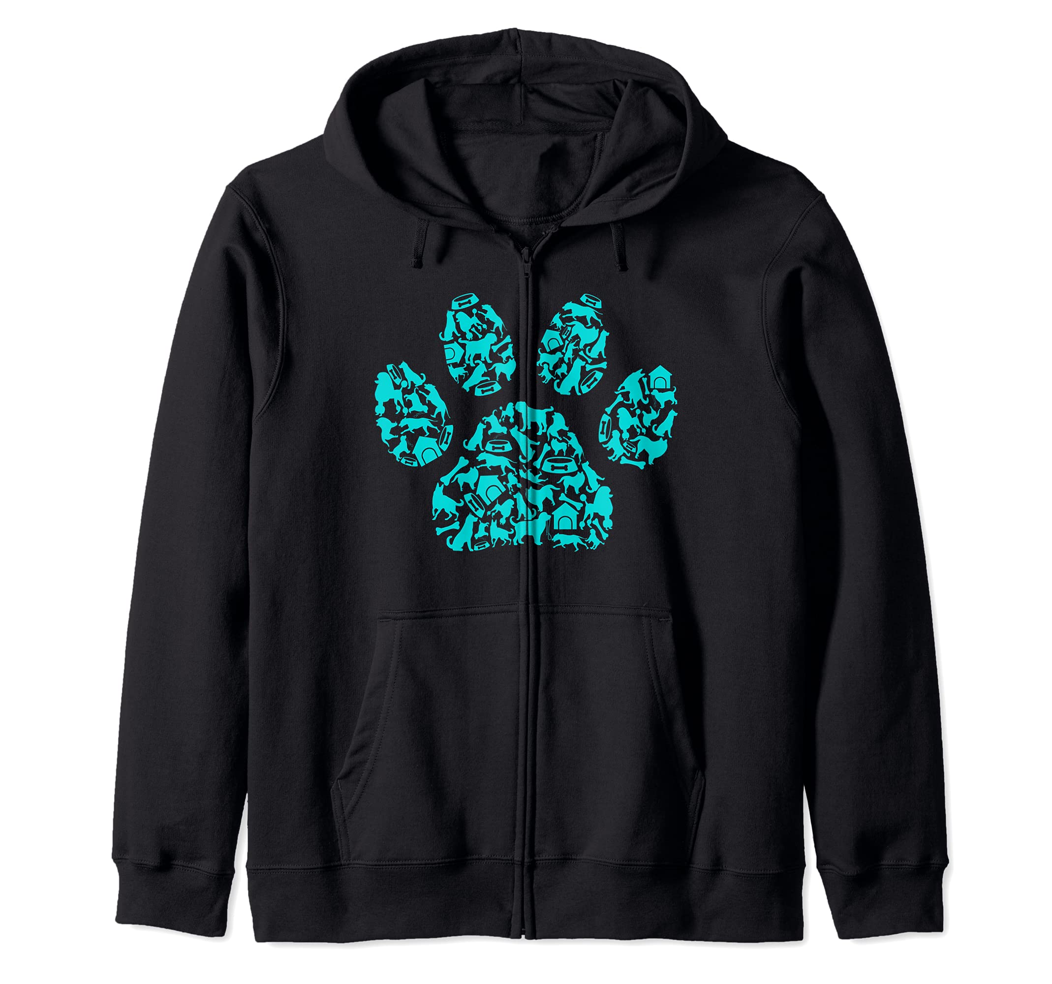 Dog Mom Gift Vet School Paw Pet Dad Puppy Rescue Zip Hoodie