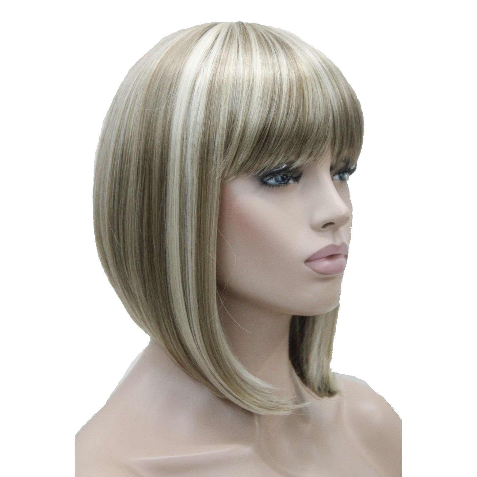 Lydell Short Bob Wigs No Part Full Synthetic Hair Wig Blonde Highlighted (H16/613) 10 inch — image 1