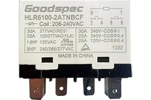 MINTU HLR6100-2ATNBCF 208-240VAC 30A 277VAC 6-Pins Compressor Power Relay