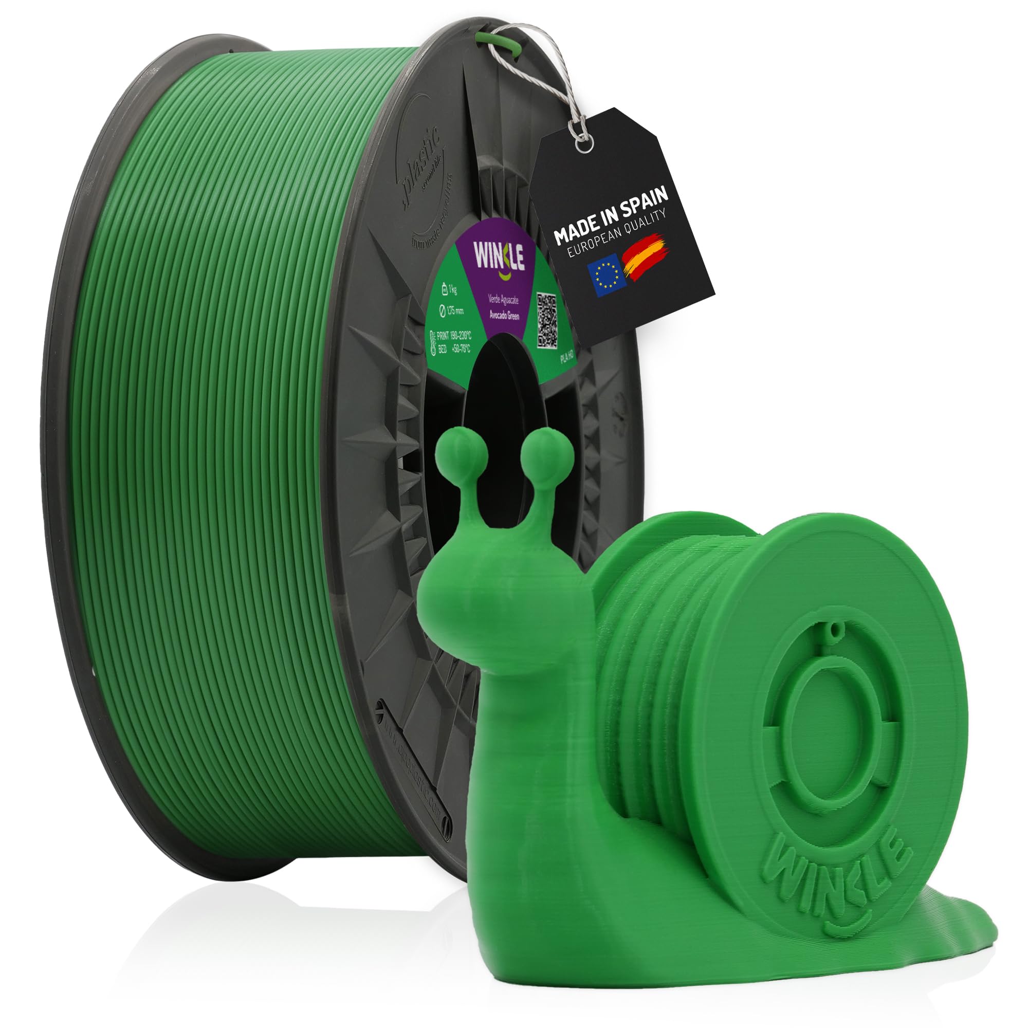 Winkle PLA HD Filament 1.75mm Avocado Green 3D Printing Filament 1000g Spool