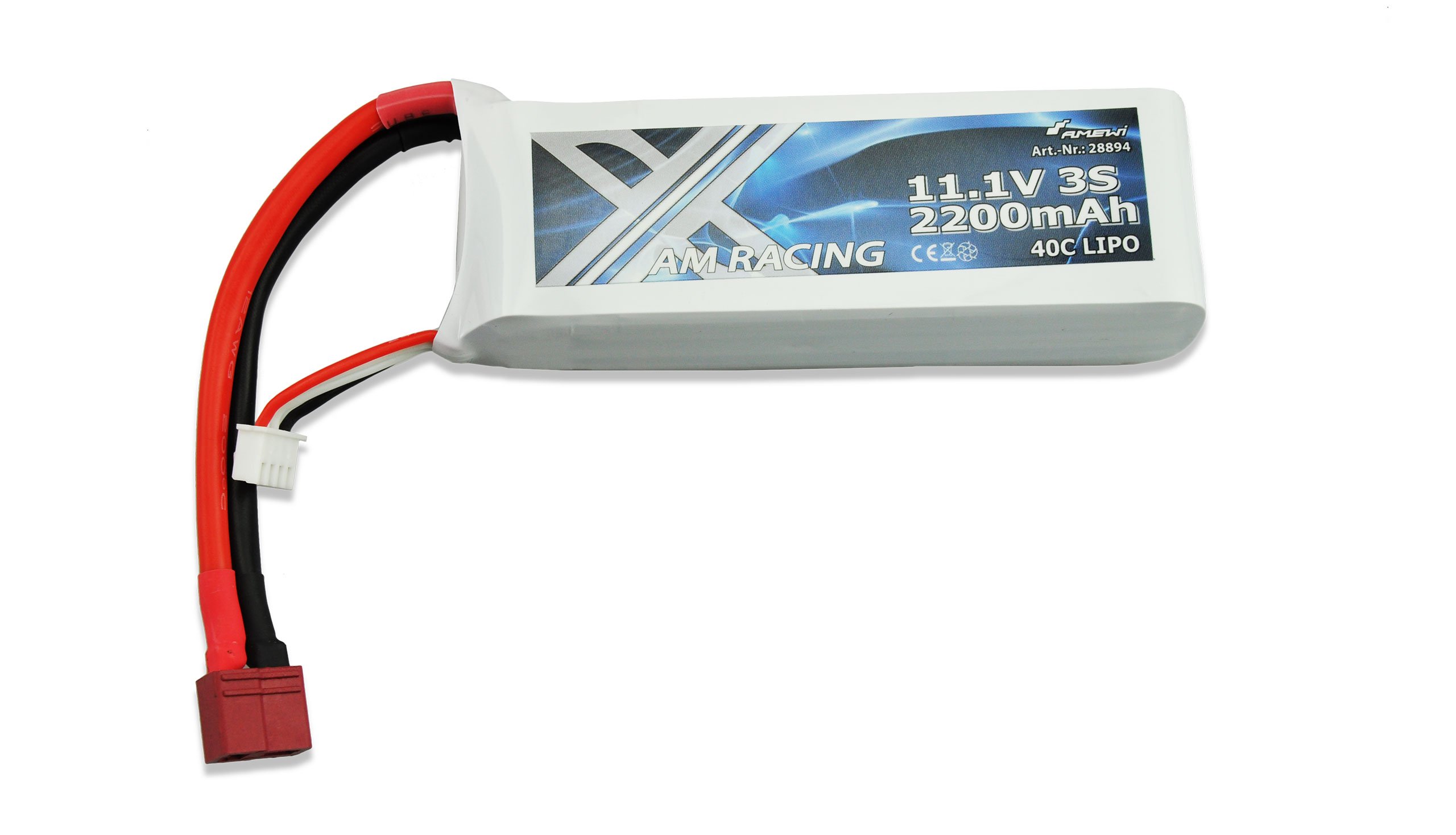 Amewi 28894 battery 11.1 V 2200 mAh 40 °C LiPo Battery for Wave X Warrior, Vehicle